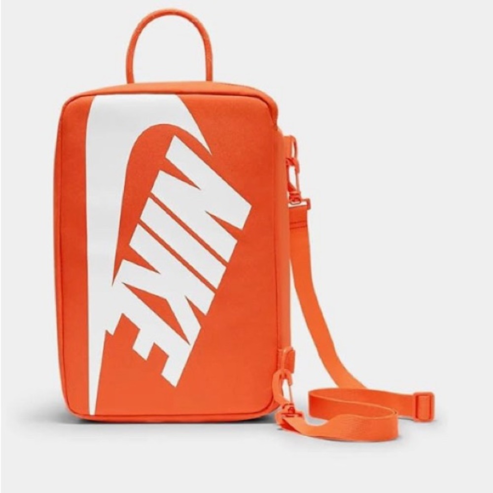 Nike orange shoe box bag nwt